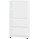 Schäfer Shop Select LOGIN stellingkast, 4 dossierhoogtes, B 800 x D 420 x H 1514 mm, wit/wit