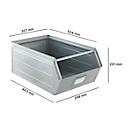 Schäfer Shop Select magazijnemmer met open voorzijde, met draagbeugel, L 524 x B 307 x H 201 mm, 26 l, 120 kg, staal, gegalvaniseerd