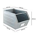 Schäfer Shop Select magazijnemmer met open voorzijde, met draagbeugel, L 550 x B 307 x H 298 mm, 40 l, 150 kg, staal, elektrolytisch verzinkt