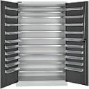 Schäfer Shop Select Magazinschrank, 10 Fachböden, ohne Ausstattung, B 1200 x T 500 x H 1935 mm, Stahl, lichtgrau/anthrazitgrau