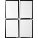 Schäfer Shop Select Magnetrahmen Recycling, für A4-Dokumente, UV-beständige aus bis zu 85% recycelter PET-Folie, schwarz, 4 Stück