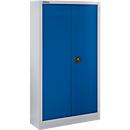 Schäfer Shop Select materiaalkast MSI 16408 , B 800 x D 400 x H 1535 mm, 3 etages, staal, alu wit RAL 9006/enzisch blauw RAL 5010