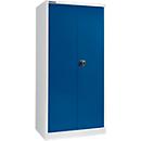 Schäfer Shop Select Material cabinet MSI 2609, load capacity 50 kg per shelf, H 1935 mm, white aluminum/enzian blue 