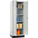 Schäfer Shop Select Material cupboard, 1800 x 630 x 500 mm, cylinder lock, luminous grey/luminous grey