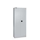 Schäfer Shop Select Materialschrank MS 2408, Leergehäuse, 800 x T 400 x H 1935 mm, Stahl, weißaluminium RAL 9006