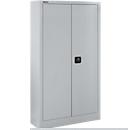 Schäfer Shop Select Materialschrank MSI 16408 , B 800 x T 400 x H 1585 mm, 3 Böden, Stahl, weißaluminium RAL 9006