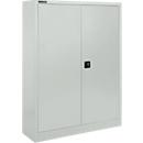 Schäfer Shop Select Materialschrank MSI 16409, B 950 x T 400 x H 1585 mm, 3 Böden, Stahl, lichtgrau RAL 7035
