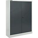 Schäfer Shop Select Materialschrank MSI 16409i, B 950 x T 400 x H 1535 mm, 3 Böden, Stahl, lichtgrau/anthrazitgrau