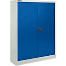 Schäfer Shop Select Materialschrank MSI 16409i, B 950 x T 400 x H 1585 mm, 3 Böden, Stahl, lichtgrau/enzianblaub