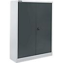 Schäfer Shop Select Materialschrank MSI 16412i, B 1200 x T 400 x H 1535 mm, 3 Böden, Stahl, Weißalu/anthrazitgrau