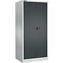 Schäfer Shop Select Materialschrank MSI 2609 S, verstärkte Ausführung, bis 100 kg/Fachboden, B 950 x T 600 x H 1935 mm, lichtgrau/anthrazitgrau