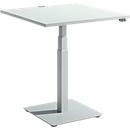 Schäfer Shop Select Mesa auxiliar FLEXXAS, regulable en altura eléctricamente, ergonómica, ancho 800 mm, gris claro 