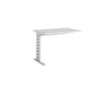 Schäfer Shop Select Mesa extensible MOXXO IQ, rectangular, pie C, ancho 1000 x fondo 600 x alto 735 mm, gris claro