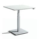 Schäfer Shop Select monokolom bijzettafel, elektrisch in hoogte verstelbaar, B 800 x D 600 mm, lichtgrijs