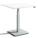 Schäfer Shop Select monokolom bijzettafel, elektrisch in hoogte verstelbaar, B 800 x D 600 mm, wit