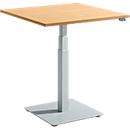 Schäfer Shop Select Monosäulen-Beistelltisch, elektrisch höhenverstellbar, B 800 x T 600 mm, Buche-Dekor