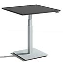 Schäfer Shop Select Monosäulen-Beistelltisch Start Off, elektrisch höhenverstellbar, B 800 x T 800 mm, graphit 