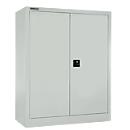 Schäfer Shop Select MS iCONOMY hinged door cabinet, steel, 3 file heights, W 800 x D 400 x H 1215 mm, light gray RAL 7035