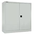 Schäfer Shop Select MS iCONOMY hinged door cabinet, steel, 3 file heights, W 950 x D 400 x H 1215 mm, light gray RAL 7035