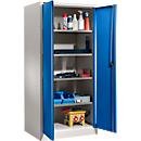 Schäfer Shop Select MSI 2509 S armario de almacenaje, versión reforzada, hasta 100 kg/estante, An 950 x P 500 x Al 1935 mm, gris claro/azul ceniza 