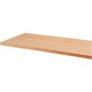 Schäfer Shop Select Multiplex-Arbeitsplatte, 40 mm stark, Gewindehülsen, verleimtes Buchenholz, farblos imprägniert, B 1500 x T 700 mm