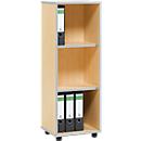 Schäfer Shop Select Open kast MOXXO IQ, hout, 3 vakken, 3 ordnerhoogten, B 401 x D 362 x H 1115 mm, esdoornpatroon