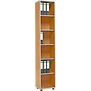 Schäfer Shop Select Open kast MOXXO IQ, hout, 6 vakken, 6 ordnerhoogten, B 401 x D 362 x H 2168 mm, beukenpatroon 