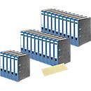 Schäfer Shop Select ordner, A4-formaat, rug van 50 mm, 20 stuks, blauw + GRATIS scheidingsstroken, geel, 100 stuks