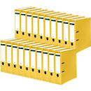Schäfer Shop Select ordners, DIN A4, rugbreedte 80 mm, 20 stuks, polypropeen en gerecycled papier, geel