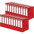 Schäfer Shop Select ordners, DIN A4, rugbreedte 80 mm, 20 stuks, polypropeen en gerecycled papier, rood