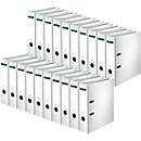 Schäfer Shop Select ordners, DIN A4, rugbreedte 80 mm, 20 stuks, polypropeen en gerecycled papier, wit