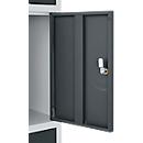 Schäfer Shop Select Pilier de casier S5, avec serrure à cylindre, aluminium/anthracite blanc