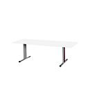 Schäfer Shop Select Planova conference table, rectangular, 2000 x 800 mm, white, burgundy violet decorative mouldings