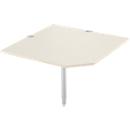 Schäfer Shop Select Plateau d'angle modulaire, CAD, pied, l. 1000 x P 1000 mm, érable/alu blanc