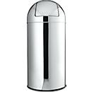Schäfer Shop Select Poubelle en métal à couvercle basculant, 40 litres, Ø 360 x H 770 mm, inox