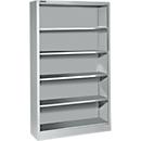 Schäfer Shop Select Regal AS 2409, mit 4 höhenverstellbaren Fachböden, B 950 x T 400 x H 1935 mm, Stahlblech, weißaluminium RAL 9006