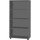 Schäfer Shop Select Regal LOGIN, 4 Ordnerhöhen, B 800 x T 420 x H 1514 mm, graphit