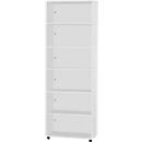 Schäfer Shop Select Regal LOGIN, 6 Ordnerhöhen, B 800 x T 420 x H 2240 mm, lichtgrau/lichtgrau