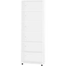 Schäfer Shop Select Regal LOGIN, 6 Ordnerhöhen, B 800 x T 420 x H 2240 mm, weiß/weiß
