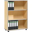 Schäfer Shop Select Regal MOXXO IQ, Holz, 3 Fächer, 3 OH, B 801 x T 362 x H 1115 mm, Ahorn-Dekor
