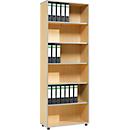 Schäfer Shop Select Regal MOXXO IQ, Holz, 6 Fächer, 6 OH, B 801 x T 362 x H 2168 mm, Ahorn-Dekor 