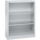 Schäfer Shop Select Regalschrank MS, 3 OH, B 950 x T 400 x H 1215 mm, Stahlblech, Weißaluminium