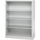 Schäfer Shop Select Regalschrank MS, 4 OH, B 1200 x T 400 x H 1584 mm, Stahlblech, Lichtgrau
