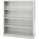 Schäfer Shop Select Regalschrank MS, 4 OH, B 1200 x T 400 x H 1584 mm, Stahlblech, weißaluminium