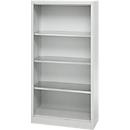 Schäfer Shop Select Regalschrank MS, 4 OH, B 800 x T 400 x H 1584 mm, Stahlblech, Lichtgrau