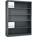 Schäfer Shop Select Regalschrank MS, 5 OH, T 400 x H 1935 mm, Stahlblech, Basaltgrau