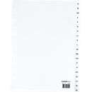 Schäfer Shop Select Répertoire pour classeurs, pour DIN A4, alphabétique, 20 compartiments, polypropylène, blanc