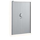 Schäfer Shop Select Roldeurkasten, 5 ordnerhoogten, B 1200 mm, wit/aluminum zilver