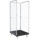 Schäfer Shop Select Rollbox ADB BASICline, 3 côtés, sans étagère intermédiaire, jusqu'à 500 kg, roues pivotantes &amp; fixes, L 724 x l 815 x H 1800 mm, acier &amp; PEHD recyclé