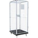 Schäfer Shop Select Rollbox ADB BASICline, 5 faces, avec porte, sans étagère intermédiaire, jusqu'à 500 kg, roues pivotantes &amp; fixes, L 724 x l 815 x H 1810 mm, acier &amp; PEHD recyclé